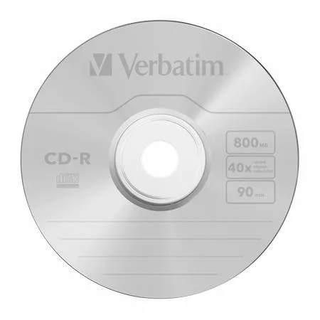 VERBATIM CD-R lemez, 800MB, 90min, 40x, 1 db, normál tok, VERBATIM