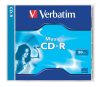 VERBATIM CD-R lemez, 700MB, 80min, 16x, 1 db, normál tok, VERBATIM "Live it!"