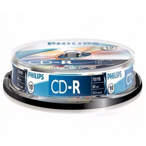 CD-R 700MB 52-56x cake box 10 db/doboz, Philips 