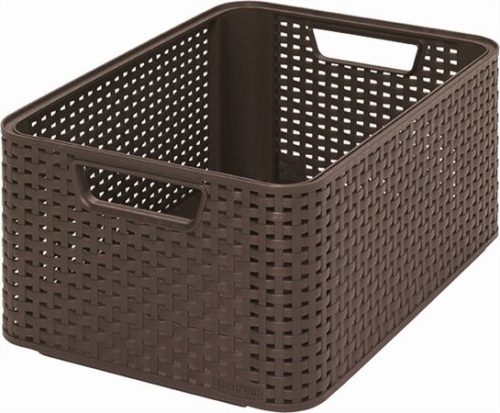 CURVER Rattan hatású kosár, 18l, sötétbarna, CURVER "Style M"