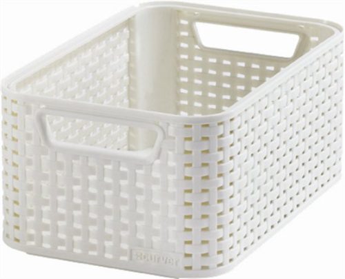 CURVER Rattan hatású kosár, 6l, törtfehér, CURVER "Style S"