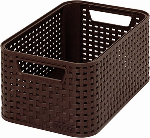 CURVER Rattan hatású kosár, 6l, sötétbarna, CURVER "Style S"