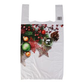   . Ingvállas tasak, 28x8x50 cm, "Boldog karácsonyt"