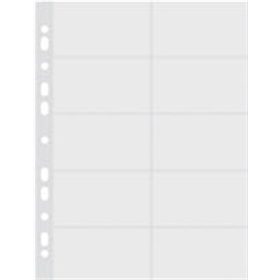   DONAU Névjegykártyatartó genotherm, lefűzhető, A4, 50 mikron, víztiszta, DONAU