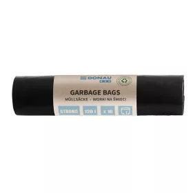   DONAU Szemeteszsák, extra erős, 120 l, 10 db, 35 µ, DONAU "Eco", fekete