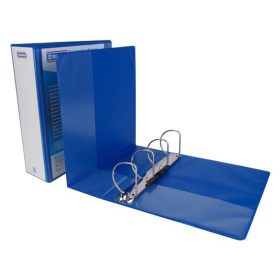   DONAU Gyűrűs könyv, panorámás, 4 gyűrű, D alakú, 80 mm, A4, PP, DONAU, kék
