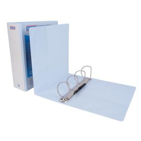  DONAU Gyűrűs könyv, panorámás, 4 gyűrű, D alakú, 100 mm, A4, PP, DONAU, fehér