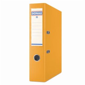   DONAU Iratrendező, 75 mm, A4, PP, élvédő sínnel, DONAU "Premium", narancs
