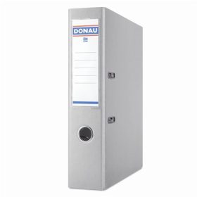   DONAU Iratrendező, 75 mm, A4, PP, élvédő sínnel, DONAU "Premium", szürke