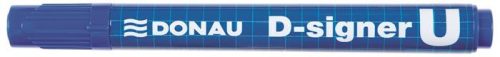 DONAU Alkoholos marker, 2-4 mm, kúpos, DONAU "D-signer U", kék