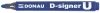 DONAU Alkoholos marker, 2-4 mm, kúpos, DONAU "D-signer U", kék