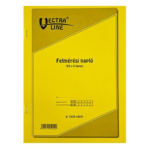 Felmérési napló VECTRA-LINE A/4 25x5 vegykezelt