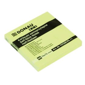   DONAU Öntapadó jegyzettömb, 76x76mm, 100 lap, DONAU "ECO", sárga