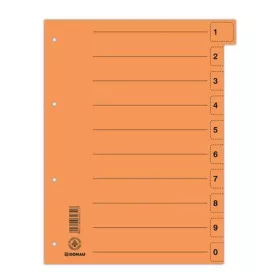   DONAU Regiszter, karton, A4, mikroperforált, DONAU, narancssárga