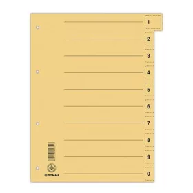  DONAU Regiszter, karton, A4, mikroperforált, DONAU, citromsárga