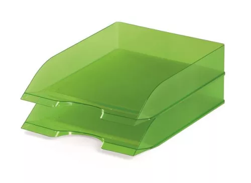 DURABLE Irattálca, műanyag, DURABLE, "Basic", áttetsző zöld
