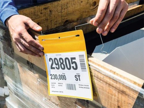 DURABLE Logisztikai zseb, A5, fekvő, DURABLE, dróttal, sárga