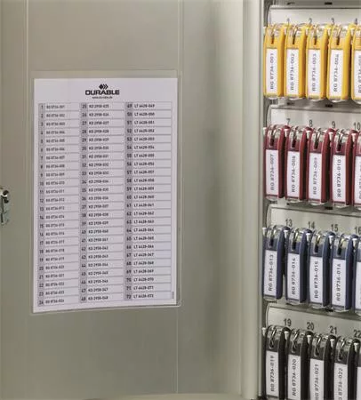 DURABLE Zárható kulcsszekrény, 48 kulcs, DURABLE "KEY BOX",ezüst