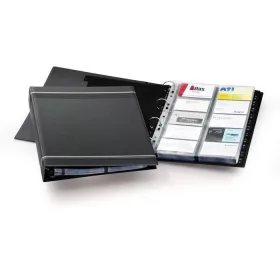   DURABLE Névjegykártyatartó, 400 db-os, A-Z regiszterrel, fekvő, DURABLE "VISIFIX®", szürke