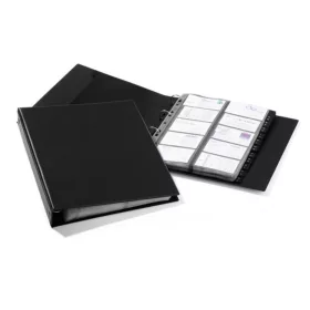   DURABLE Névjegytartó, 400 db-os, gyűrűs, DURABLE "VISIFIX® Economy", fekete
