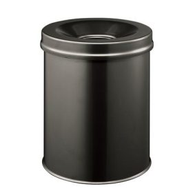   DURABLE Tűzálló szemetes, fém, kerek, DURABLE "Safe", fekete