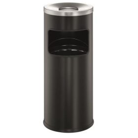   DURABLE Tűzálló szemetes, kerek, hamutartóval, DURABLE "Safe", fekete