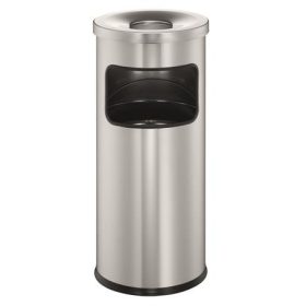   DURABLE Tűzálló szemetes, kerek, hamutartóval, DURABLE "Safe", ezüst