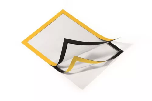 DURABLE Infokeret, A4, öntapadó háttal, DURABLE "DURAFRAME®", sárga