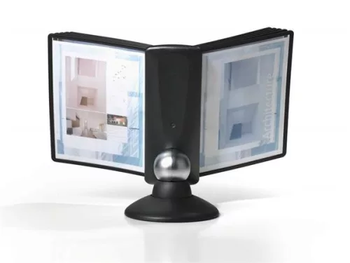 DURABLE Bemutatótábla tartó, asztali, 10 db bemutatótáblával, DURABLE, "Motion", fekete