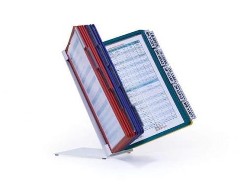 DURABLE Bemutatótábla tartó, asztali, 20 db bemutatótáblával, DURABLE "VARIO®", vegyes színek