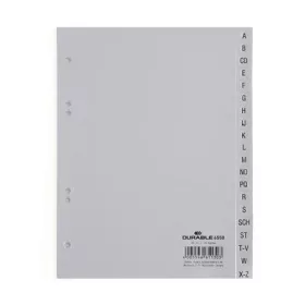DURABLE Regiszter, PP, A5, 20 részes, A-Z, DURABLE, szürke