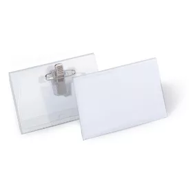   DURABLE Névkitűző, csíptetővel és tűvel, 54x90 mm, DURABLE