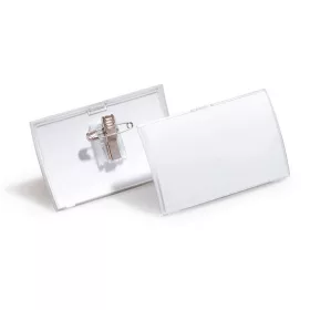   DURABLE Névkitűző, csíptetővel és tűvel, PP, 54x90 mm, DURABLE "CLICK FOLD"
