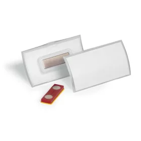   DURABLE Névkitűző, mágnessel, elfordulásgátlóval, 75x40 mm, DURABLE "CLICK FOLD"