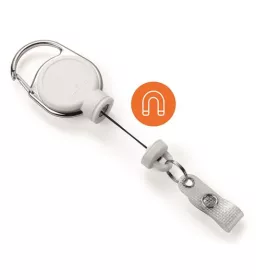   DURABLE Azonosítókártya-tartó, kihúzható, patentos, DURABLE "Extra strong", fehér