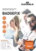 DURABLE Névkitűző, textil, öntapadó, 40x75 mm, DURABLE "Badgefix", fehér