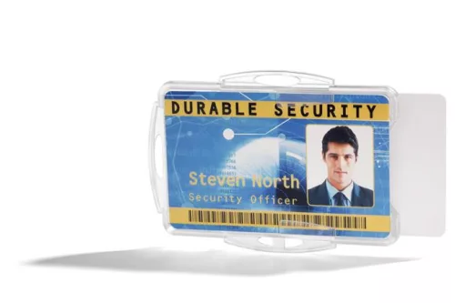 DURABLE Azonosítókártya-tartó, 2 kártyához, nyitott, DURABLE, áttetsző