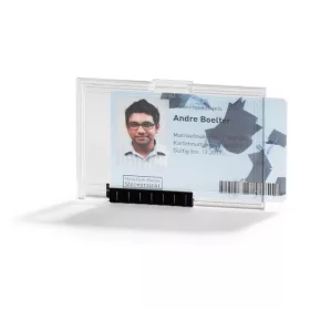   DURABLE Azonosítókártya-tartó, 1 kártyához, zárt, DURABLE "PUSHBOX", áttetsző