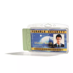   DURABLE Azonosítókártya-tartó, 2 kártyához, zárt, DURABLE "ENCLOSED", áttetsző
