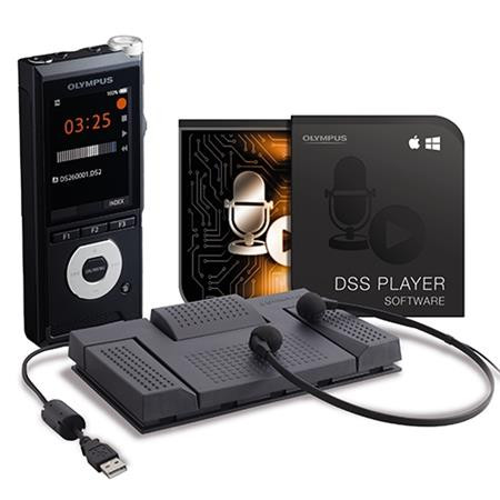OLYMPUS Diktafon és átjátszó készlet, DS-2600+AS-2400, OLYMPUS "Starter kit"