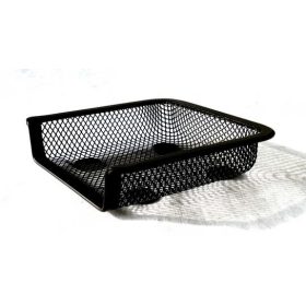   Fémhálós jegyzettömbtartó 8,5x8,5x2cm fekete UTOLSÓ DARABOK