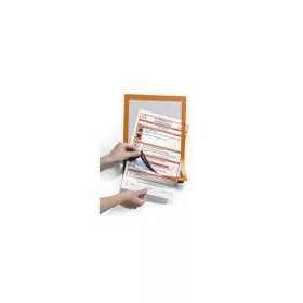   Infókeret A4, XXL csomag, 10 db/doboz, Durable Duraframe® narancssárga