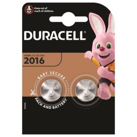 DURACELL Gombelem, CR2016, 2 db, DURACELL