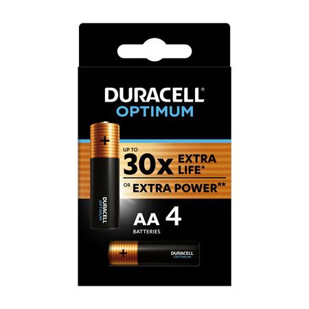 DURACELL Elem, AA ceruza, 4 db, DURACELL "Optimum"