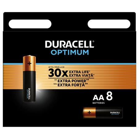 DURACELL Elem, AA ceruza, 8 db, DURACELL "Optimum"