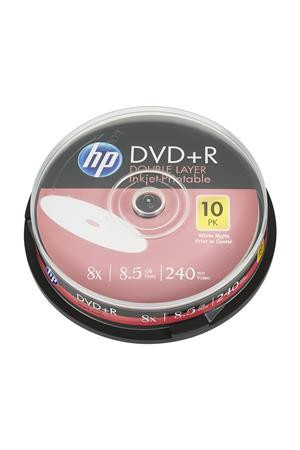 HP DVD+R lemez, nyomtatható, kétrétegű, 8,5GB, 8x, 10 db, hengeren, HP