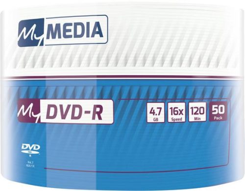 MYMEDIA DVD-R lemez, 4,7 GB, 16x, 50 db, zsugor csomagolás, MYMEDIA (by VERBATIM)