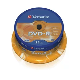   VERBATIM DVD-R lemez, AZO, 4,7GB, 16x, 25 db, hengeren, VERBATIM