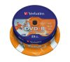 VERBATIM DVD-R lemez, nyomtatható, matt, ID, 4,7GB, 16x, 25 db, hengeren, VERBATIM