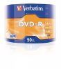 VERBATIM DVD-R lemez, 4,7GB, 16x, 50 db, zsugor csomagolás, VERBATIM